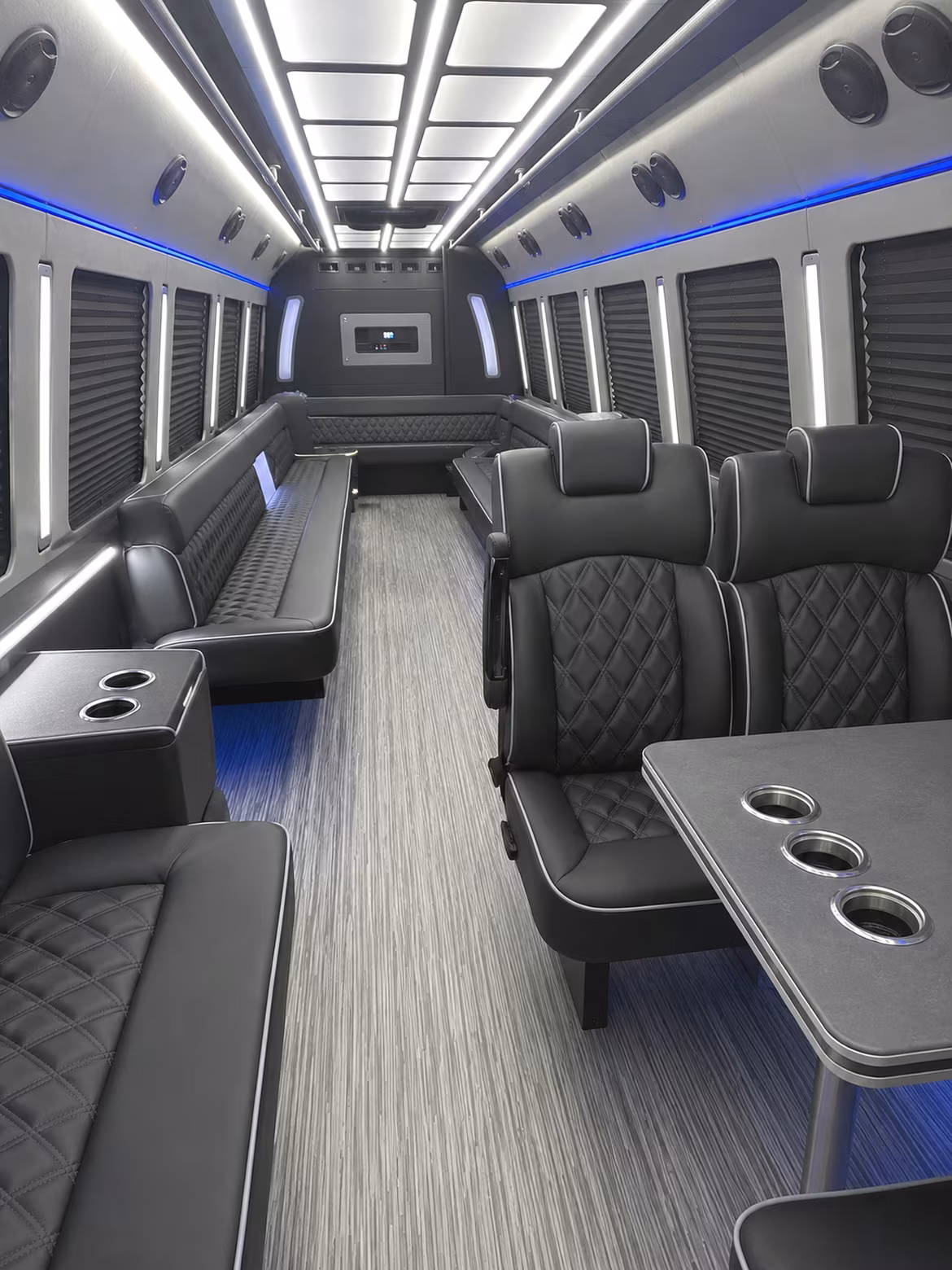 coconut creek 25 passenger party bus inside