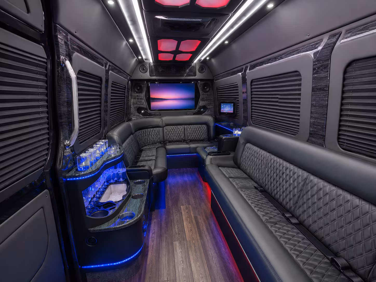 coconut creek 30 passenger party bus inside