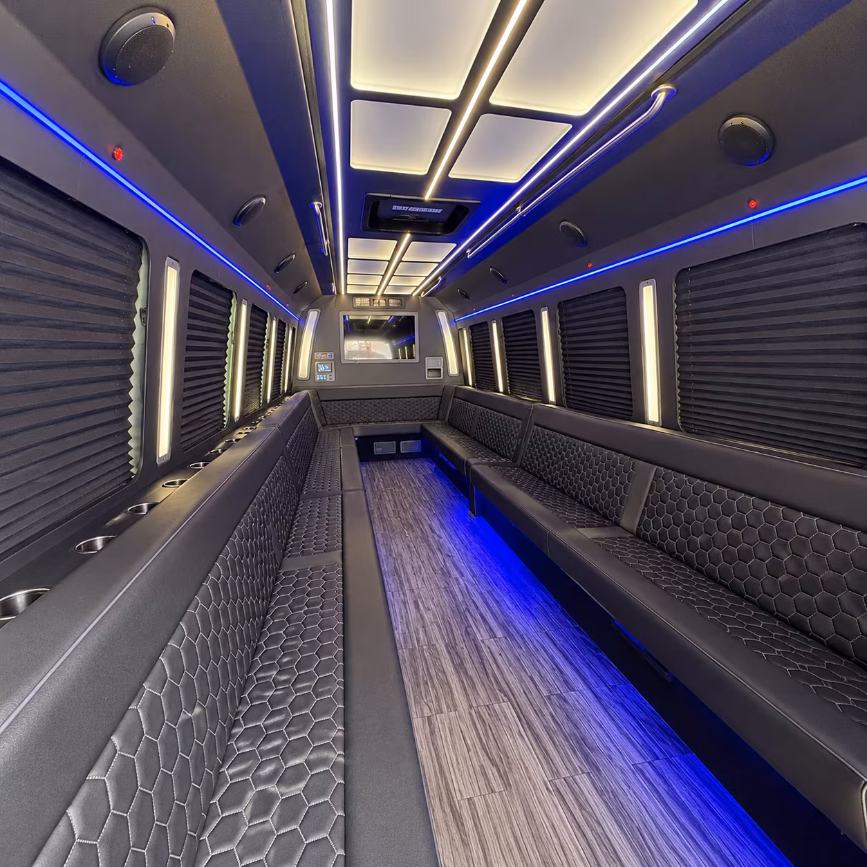 coconut creek 30 passenger party bus interior