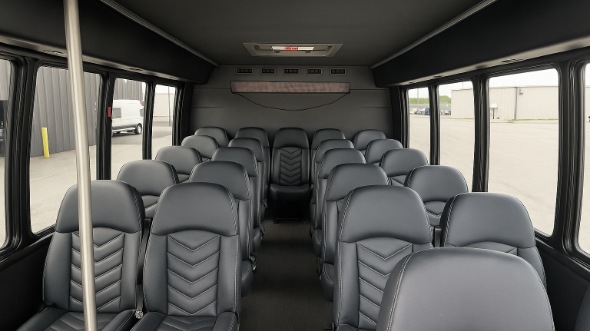 Interior of Charter Bus Company Coconut Creek's 18 Passenger Minibus in Coconut Creek