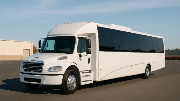 Exterior of Charter Bus Company Coconut Creek's 20 Passenger Mini bus in Coconut Creek