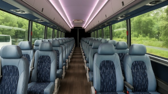 Interior of Charter Bus Company Coconut Creek's 20 Passenger Mini bus in Coconut Creek
