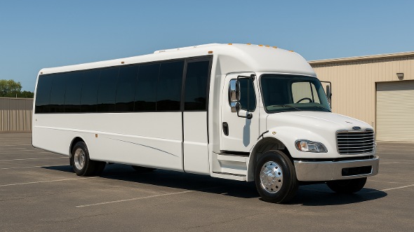 Exterior of Charter Bus Company Coconut Creek's 30 Passenger Minibus in Coconut Creek