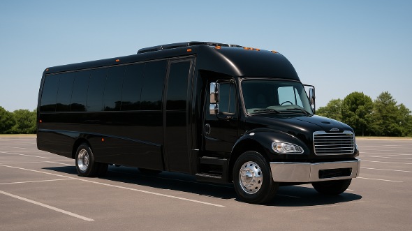 Exterior of Charter Bus Company Coconut Creek's 35 Passenger Minibus in Coconut Creek