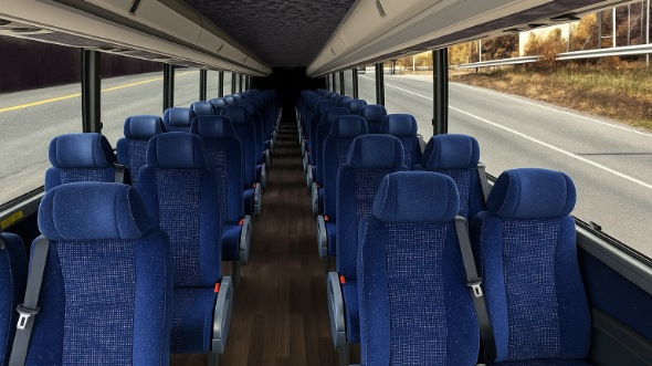 Interior of Charter Bus Company Coconut Creek's 35 Passenger Minibus in Coconut Creek