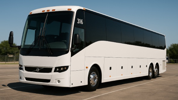 Exterior of Charter Bus Company Coconut Creek's 50 Passenger Charter Bus in Coconut Creek