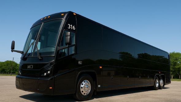 Exterior of Charter Bus Company Plantation's 54 Passenger Charter Bus in Plantation