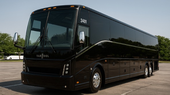 Exterior of Charter Bus Company Coconut Creek's 56 Passenger Charter Bus in Coconut Creek