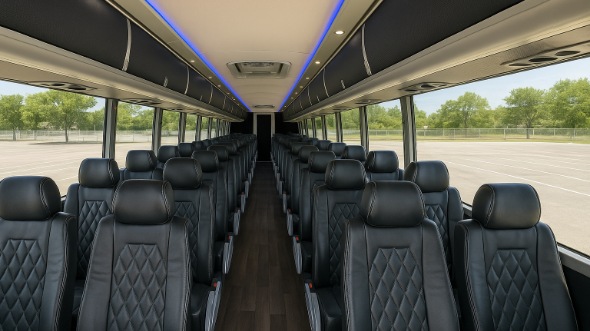 coconut creek 54 passenger charter bus inside
