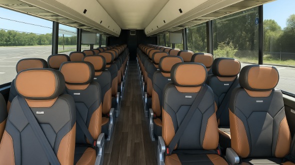 coconut creek 56 passenger charter bus inside