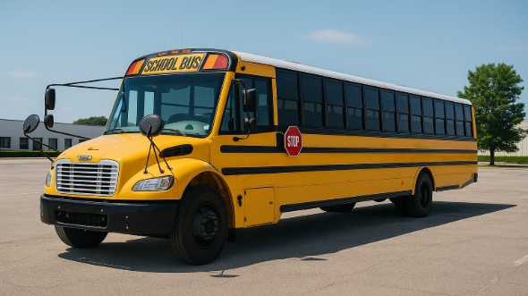 Exterior of Charter Bus Company Coconut Creek's School Bus in Coconut Creek