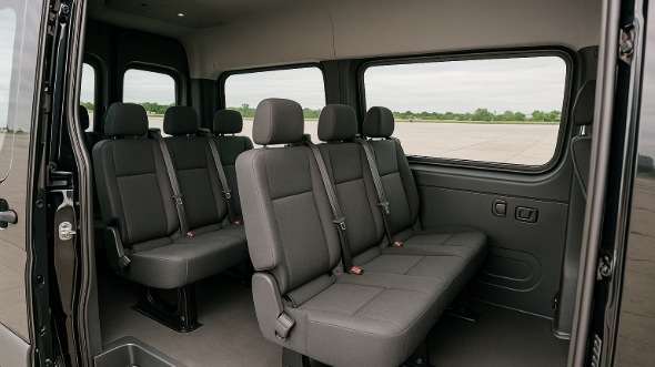 Interior of Charter Bus Company Coconut Creek's Sprinter Van Rental With Driver in Coconut Creek